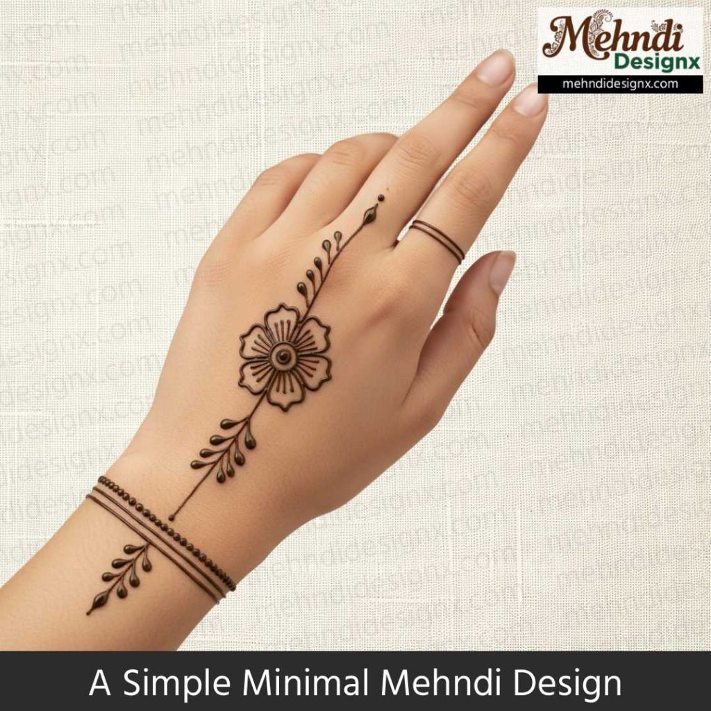 A Simple Minimal Mehndi Design