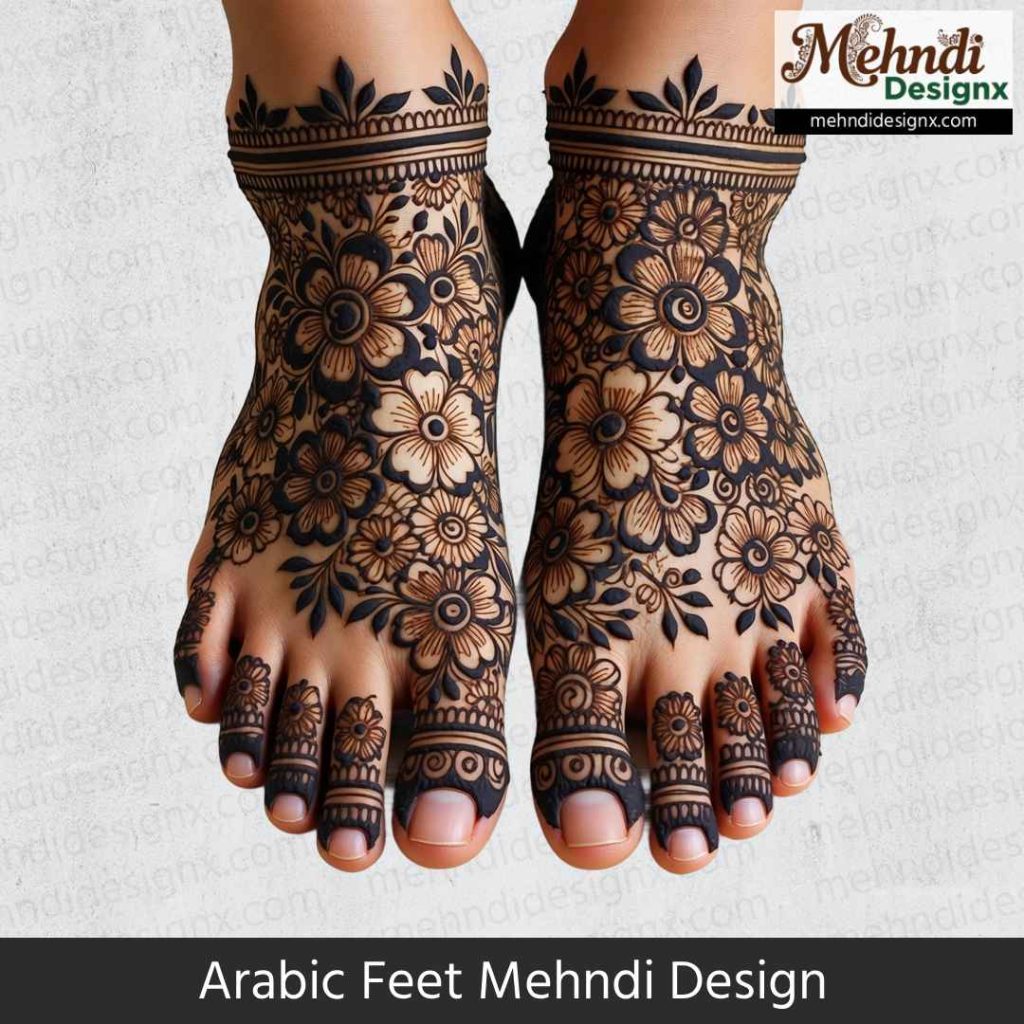 Arabic Feet Mehndi Design