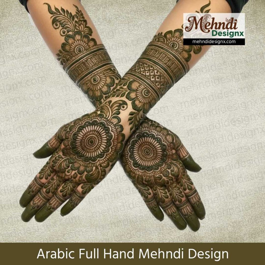Arabic Full Hand Mehndi Design