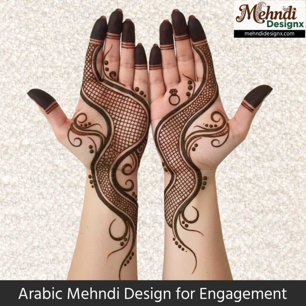 Arabic Mehndi Design for Engagement