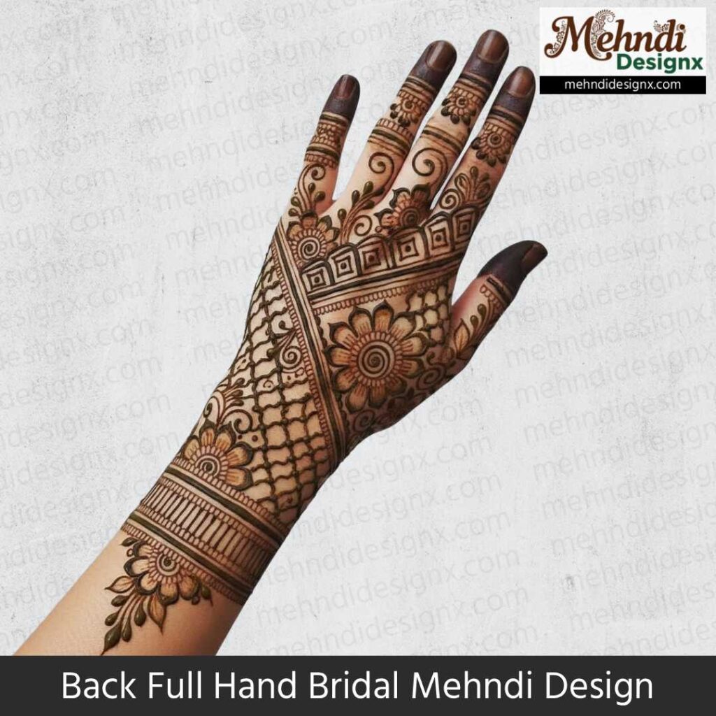 Back Full Hand Bridal Mehndi Design