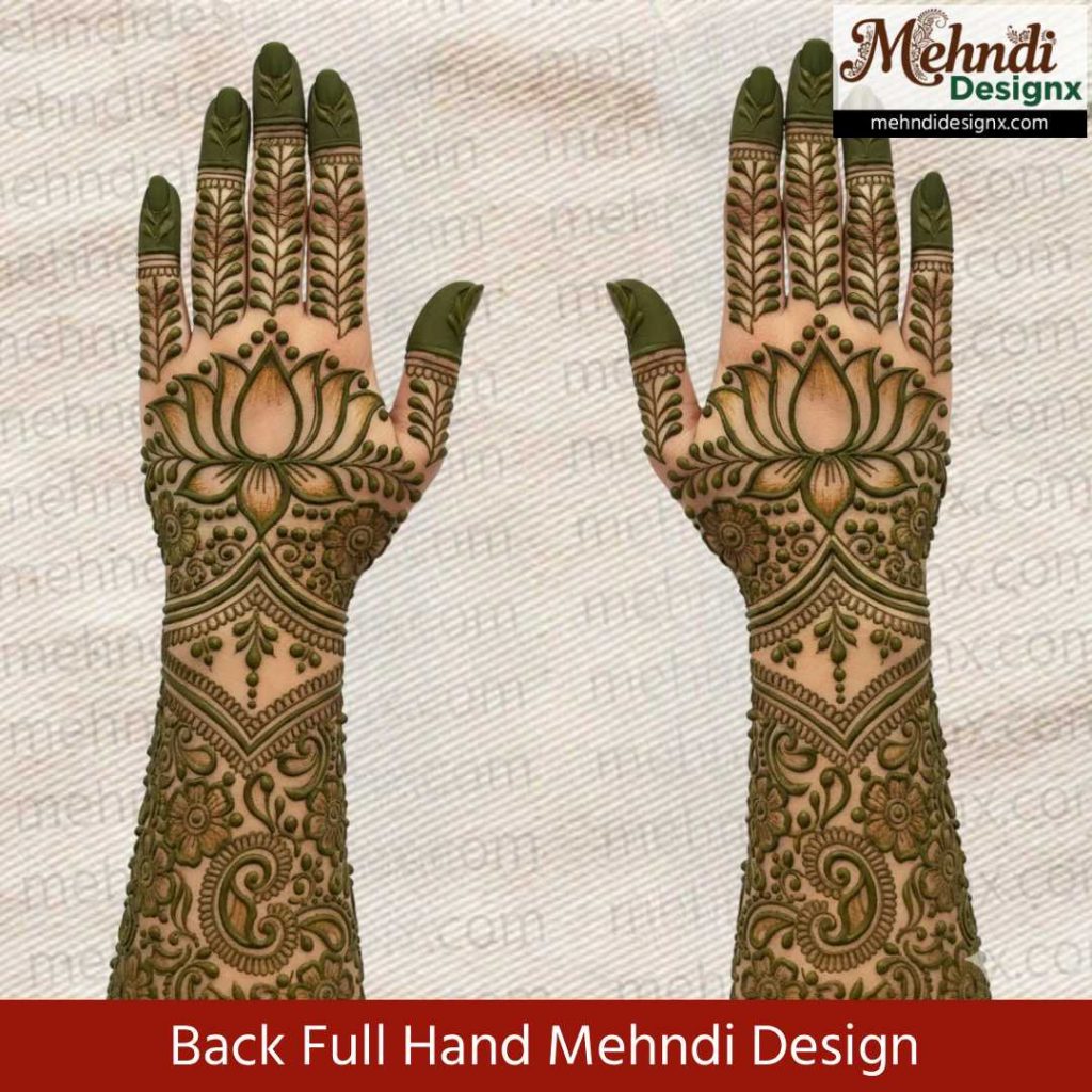 Back Full Hand Mehndi Design