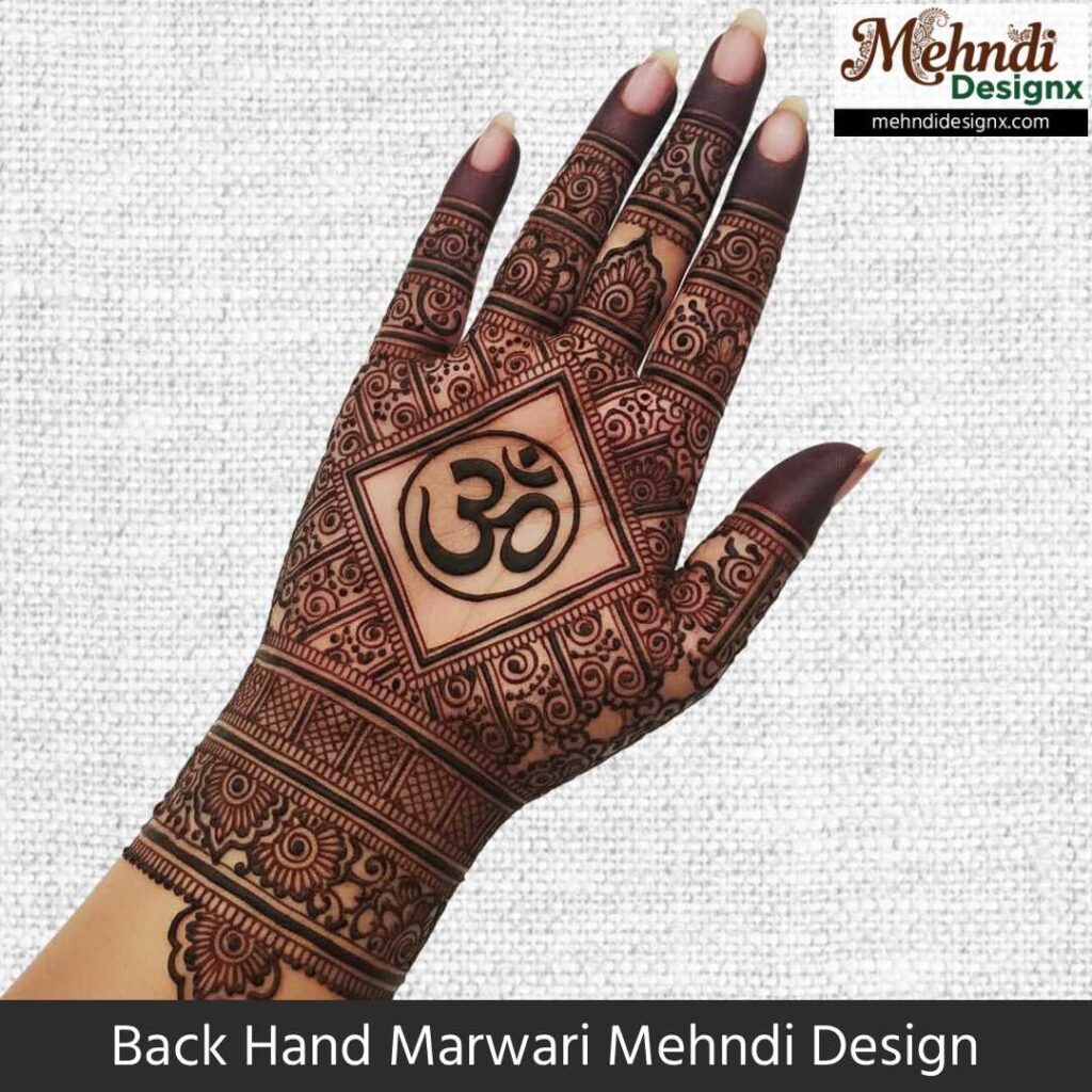 Back Hand Marwari Mehndi Design