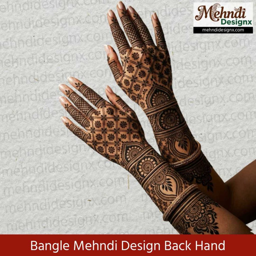 Bangle Mehndi Design Back Hand