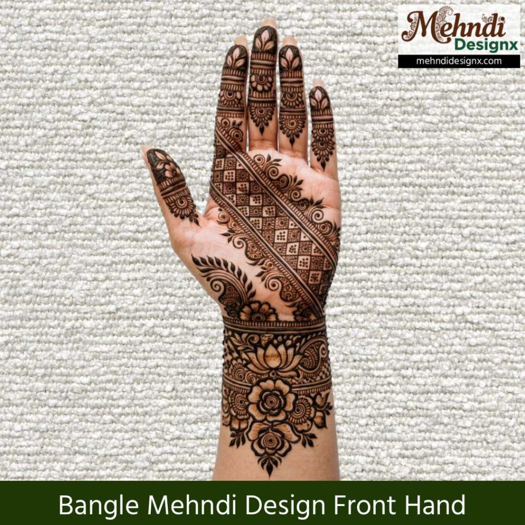 Bangle Mehndi Design Front Hand