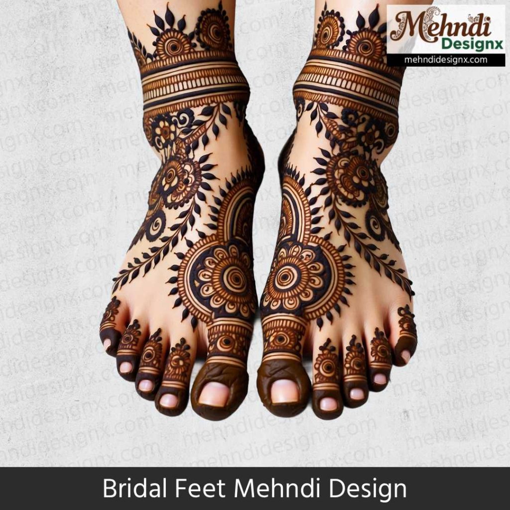 Bridal Feet Mehndi Design