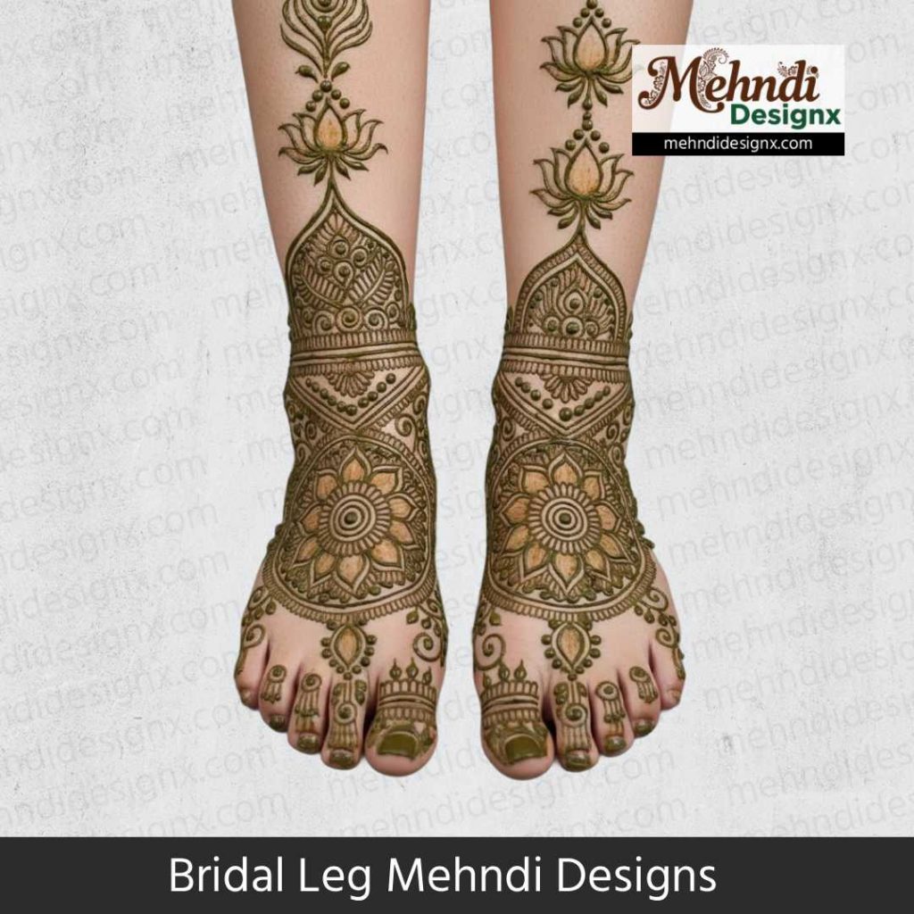 Bridal Leg Mehndi Designs