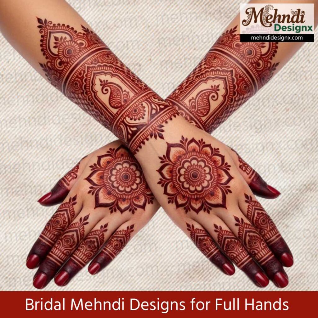 Bridal Mehndi Designs for Full Hands
