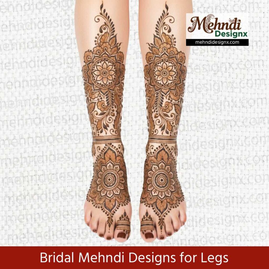 Bridal Mehndi Designs for Legs