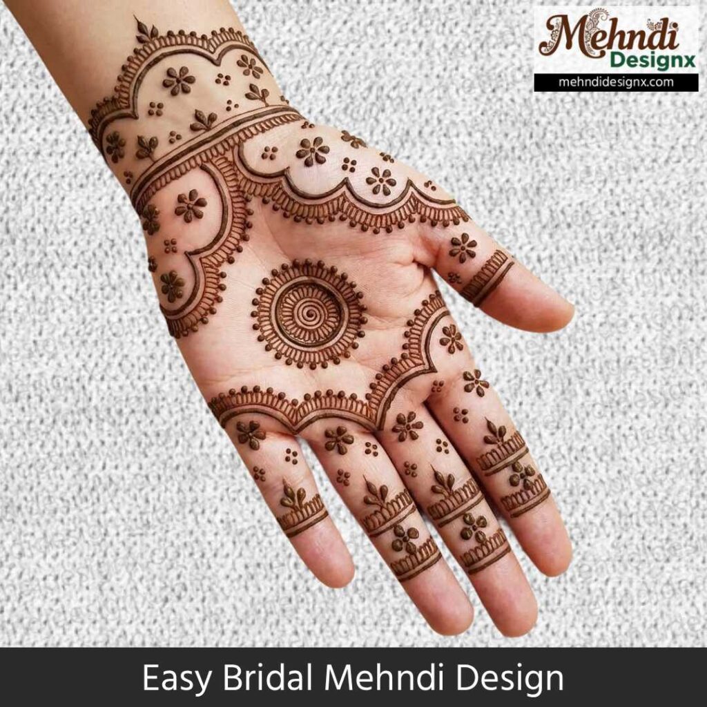 Easy Bridal Mehndi Design