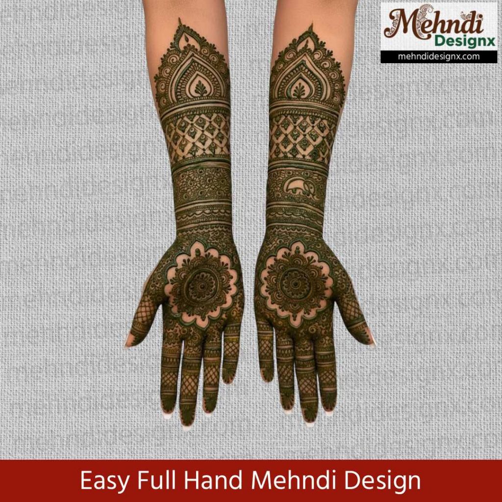 Easy Full Hand Mehndi Design