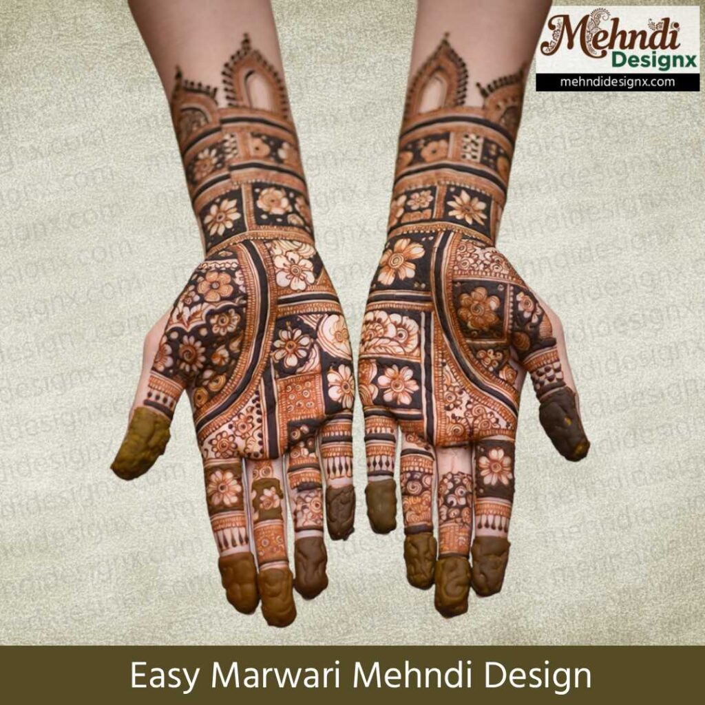 Easy Marwari Mehndi Design