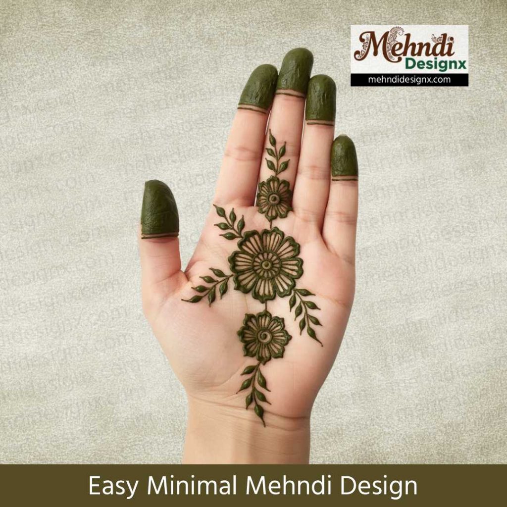 Easy Minimal Mehndi Design