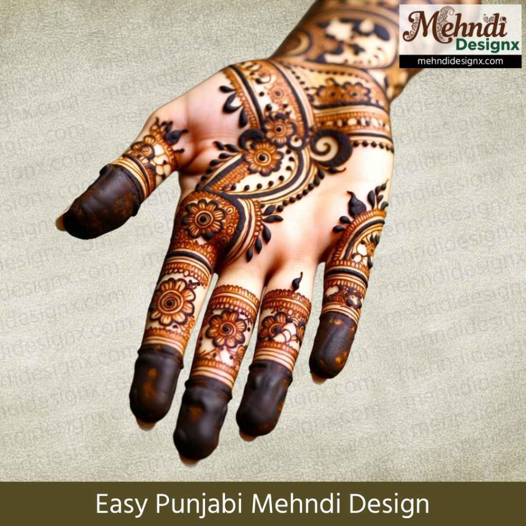 Easy Punjabi Mehndi Design