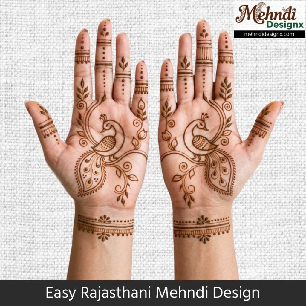 Easy Rajasthani Mehndi Design