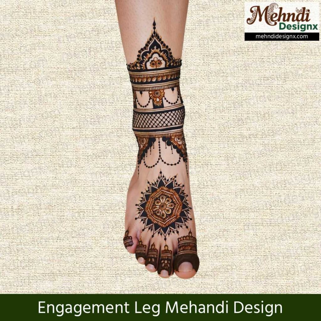 Engagement Leg Mehandi Design