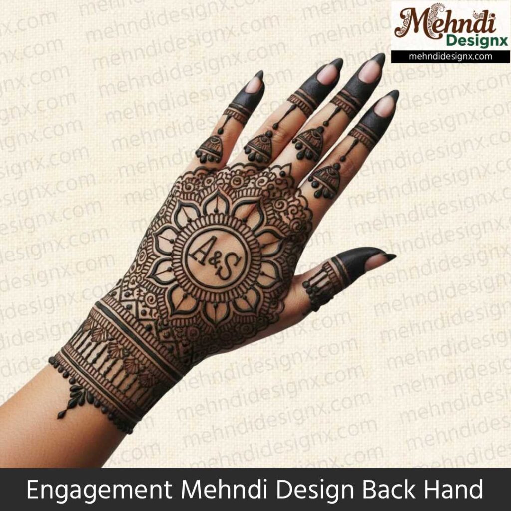 Engagement Mehndi Design Back Hand