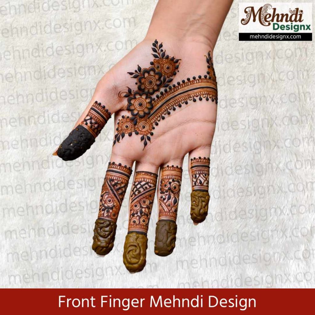 Front Finger Mehndi Design