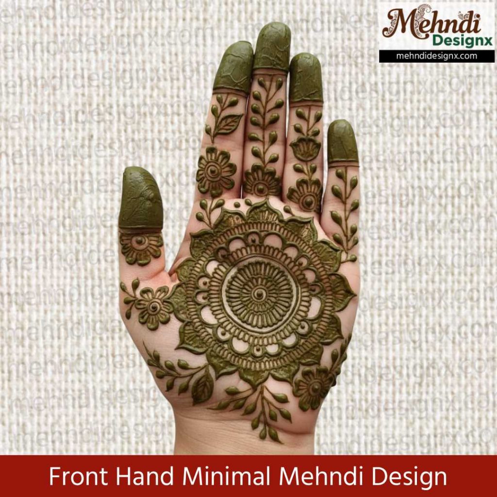 Front Hand Minimal Mehndi Design