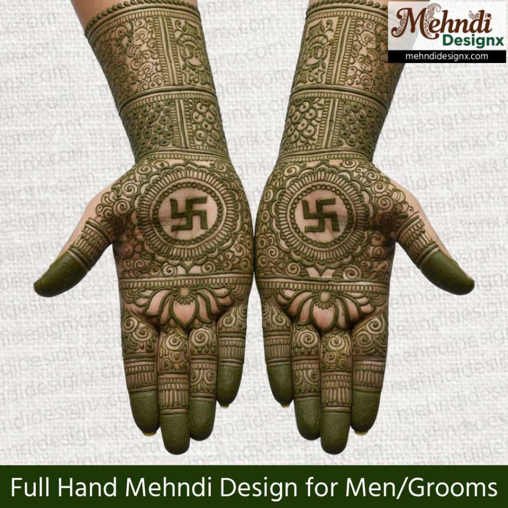 Full Hand Mehndi Design for Men/Grooms