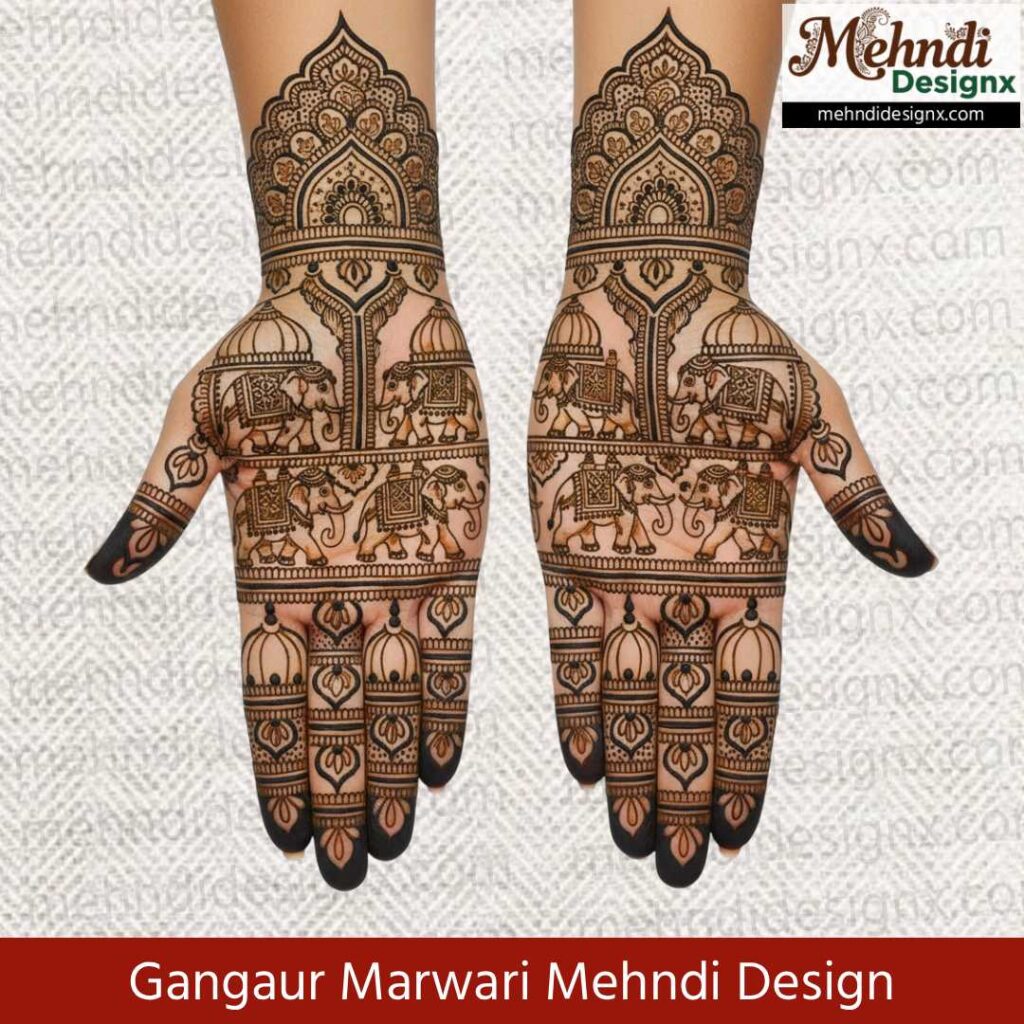 Gangaur Marwari Mehndi Design