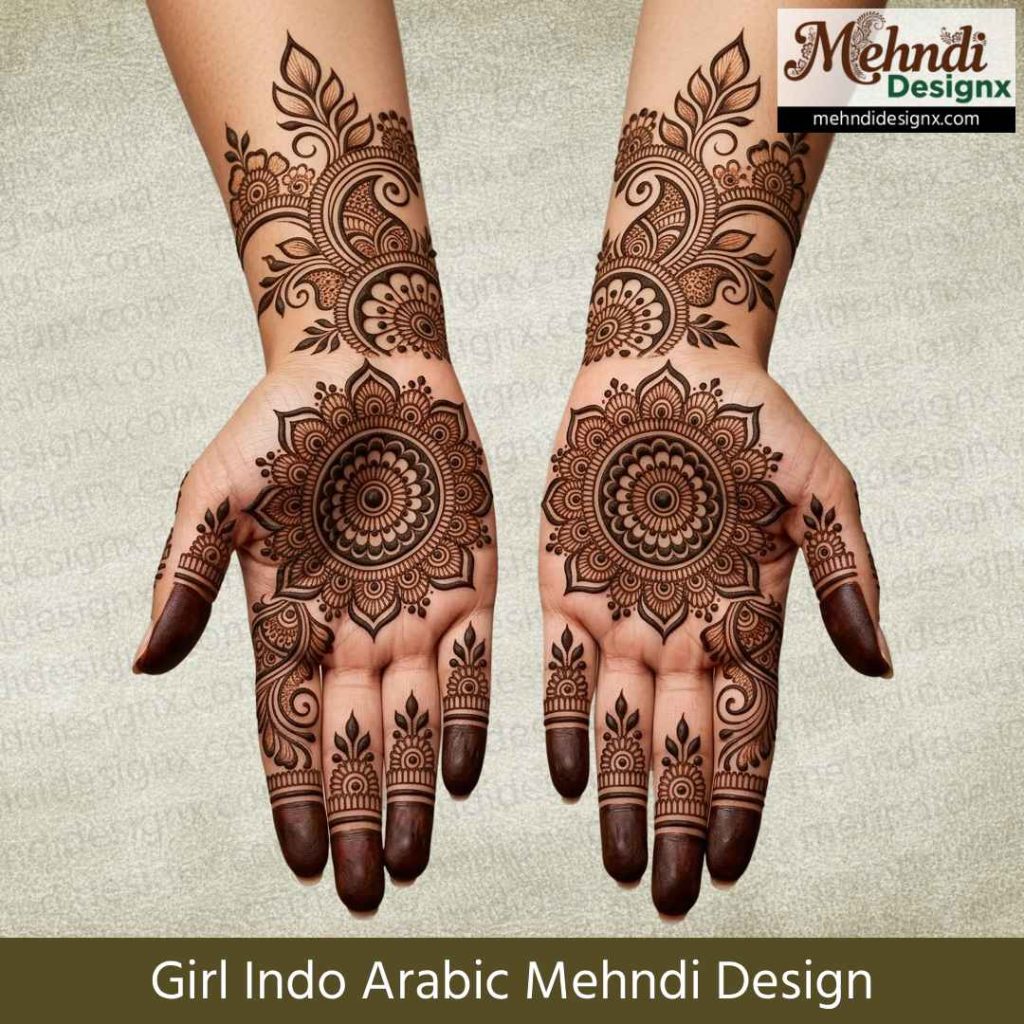 Girl Indo Arabic Mehndi Design