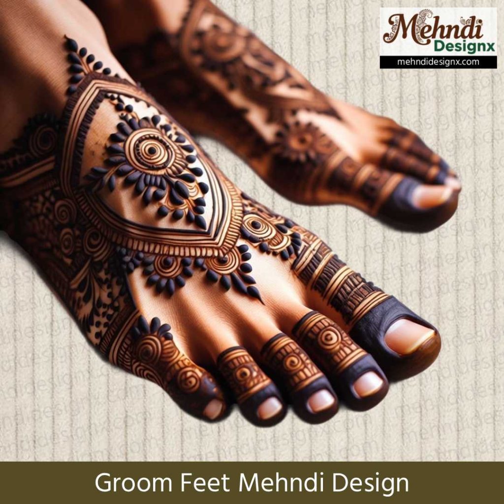 Groom Feet Mehndi Design