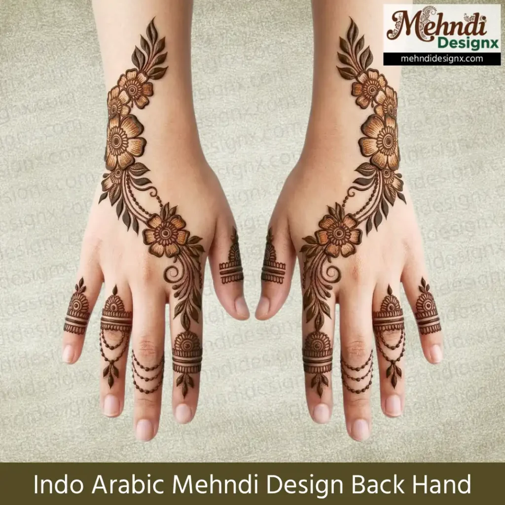 Indo Arabic Mehndi Design Back Hand