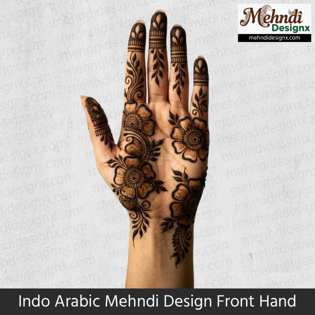 Indo Arabic Mehndi Design Front Hand