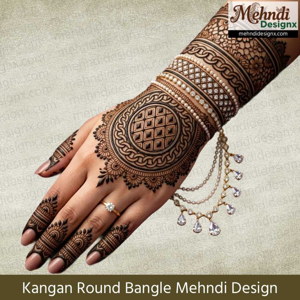 Kangan Round Bangle Mehndi Design