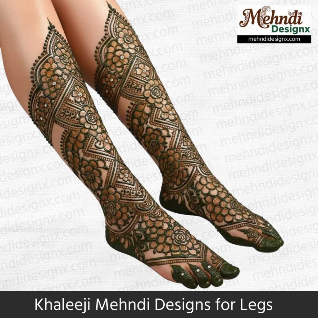 Khaleeji Mehndi Designs for Legs