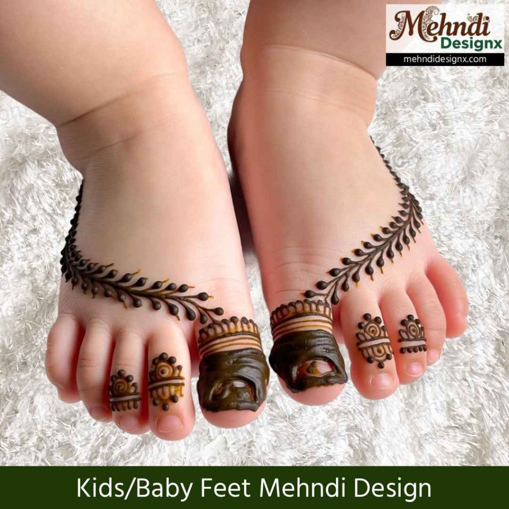 Kids/Baby Feet Mehndi Design