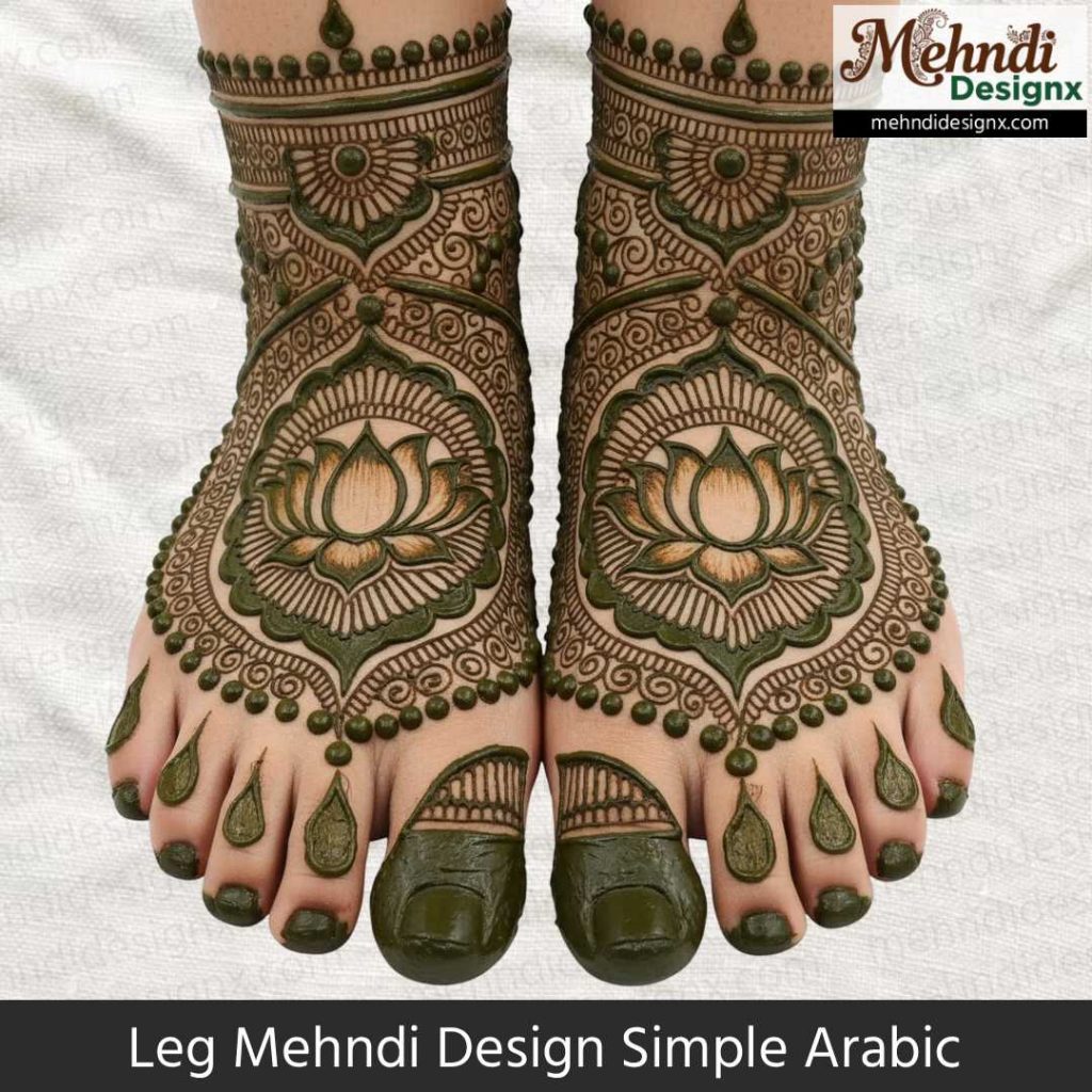 leg mehndi design simple arabic