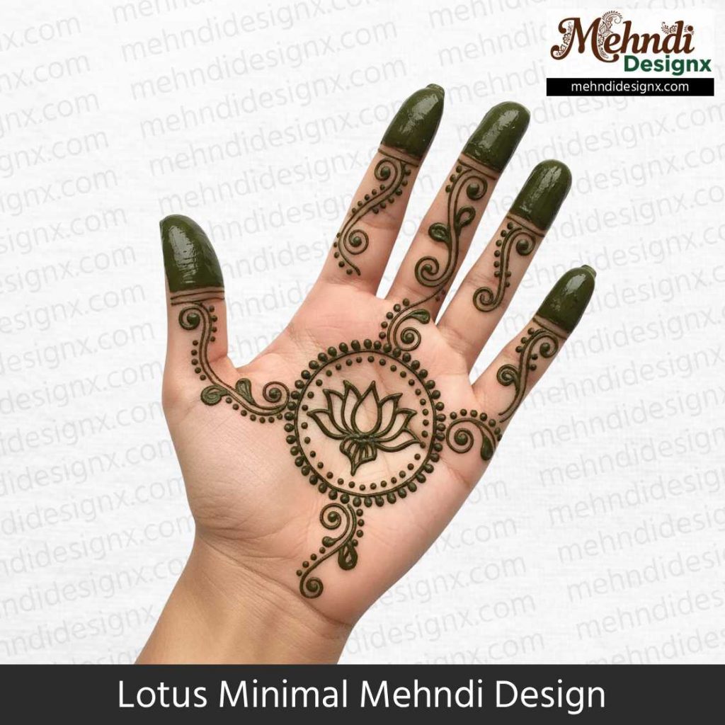 Lotus Minimal Mehndi Design