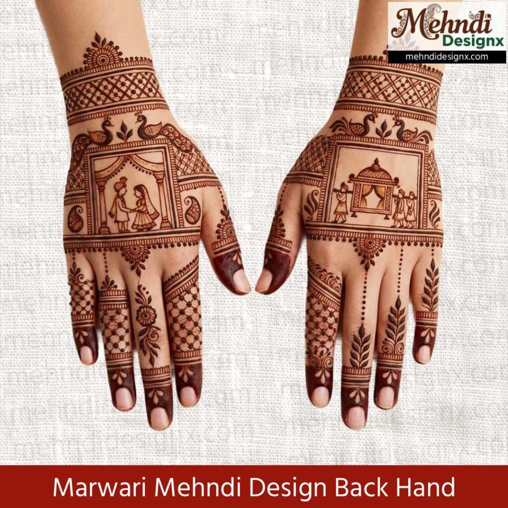 Marwari Mehndi Design Back Hand