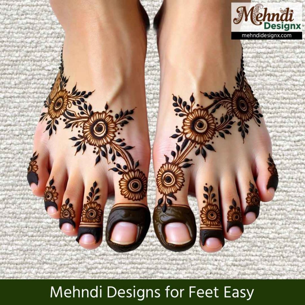 Mehndi Designs for Feet Easy