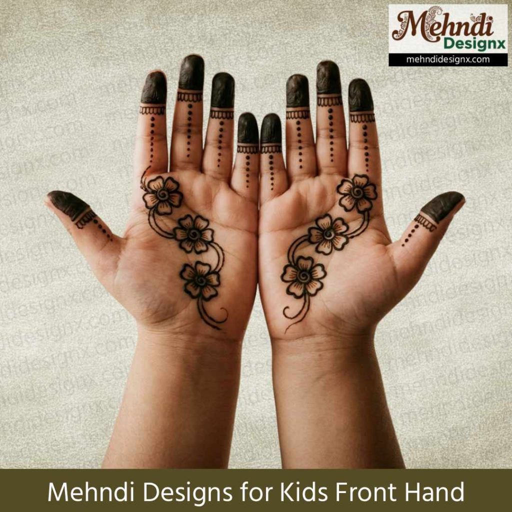 Mehndi Designs for Kids Front Hand