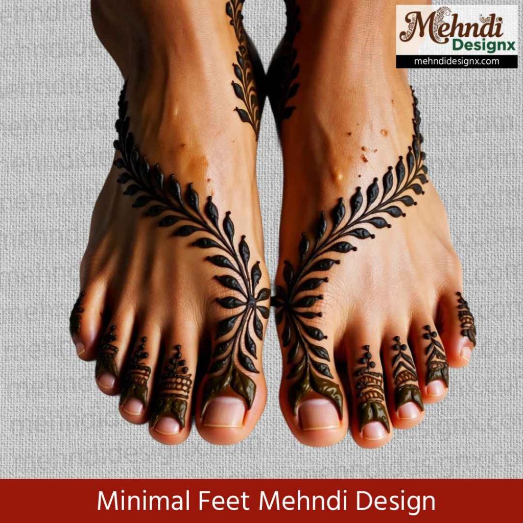 Minimal Feet Mehndi Design
