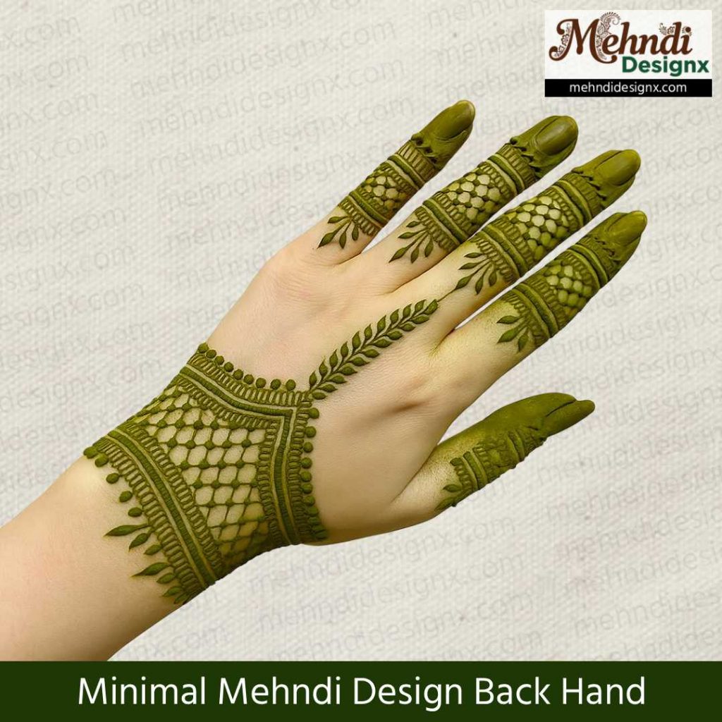 Minimal Mehndi Design Back Hand