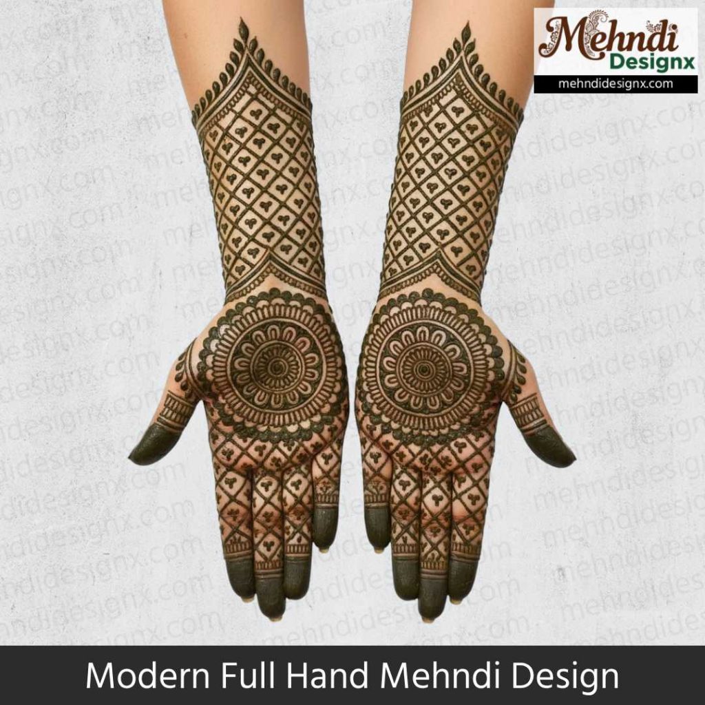 Modern Full Hand Mehndi Design
