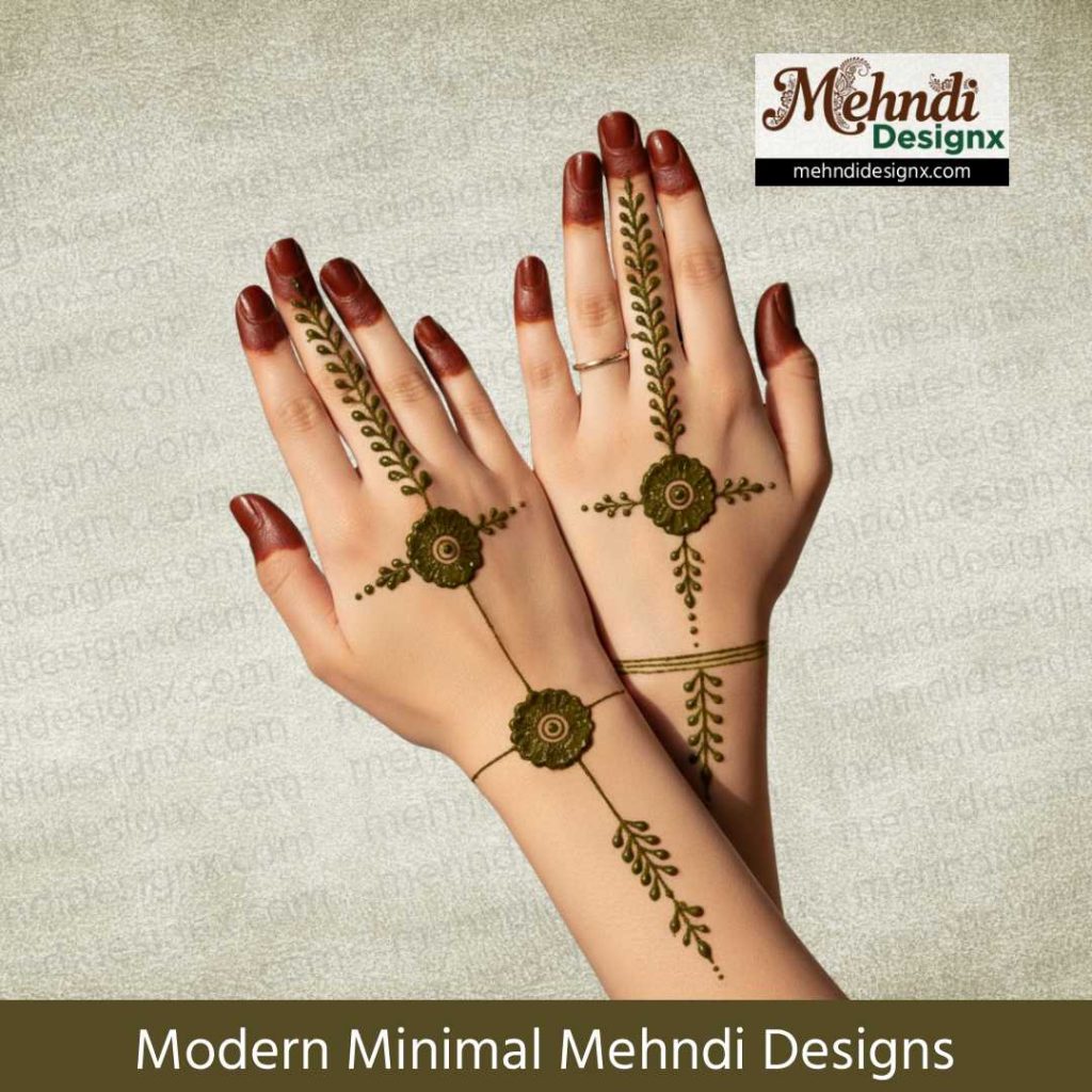 Modern Minimal Mehndi Designs