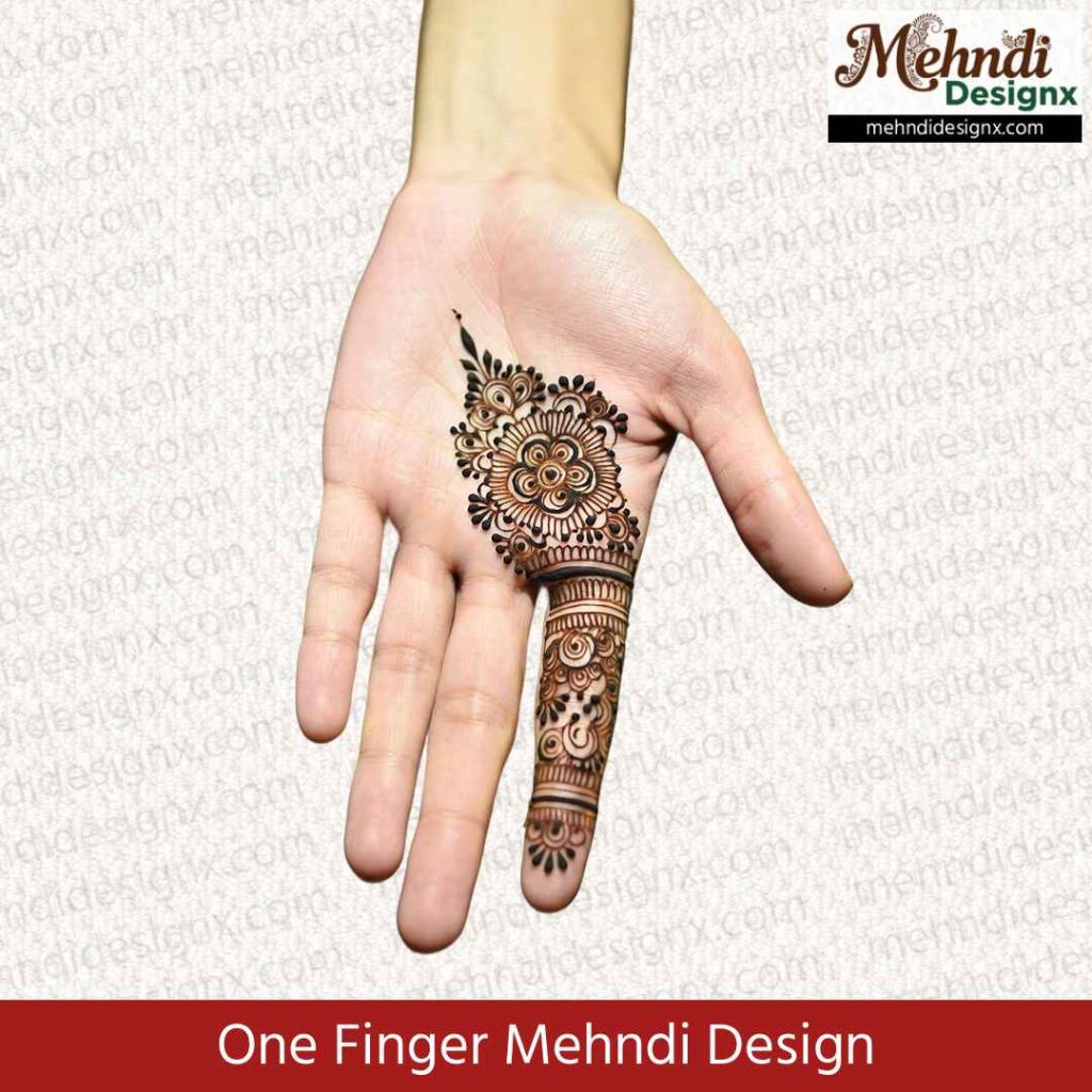 One Finger Mehndi Design