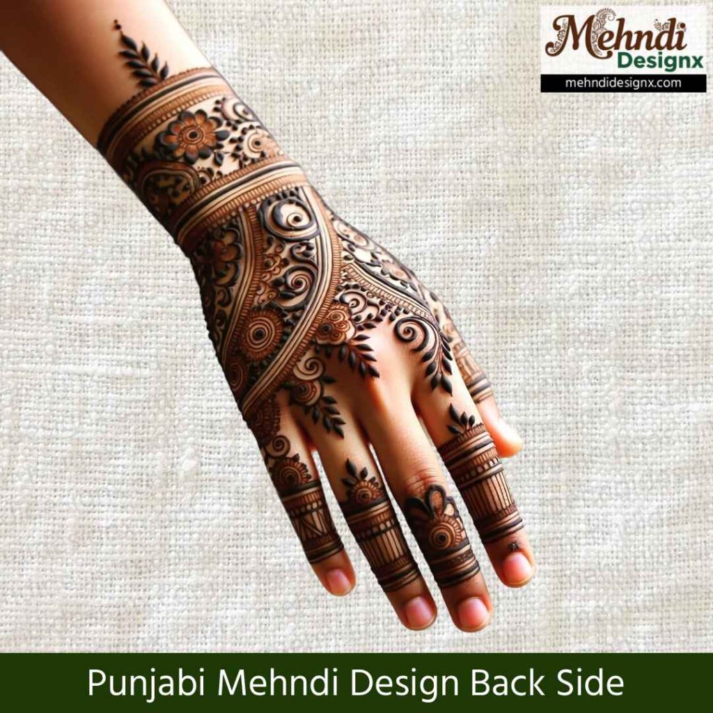 Punjabi Mehndi Design Back Side