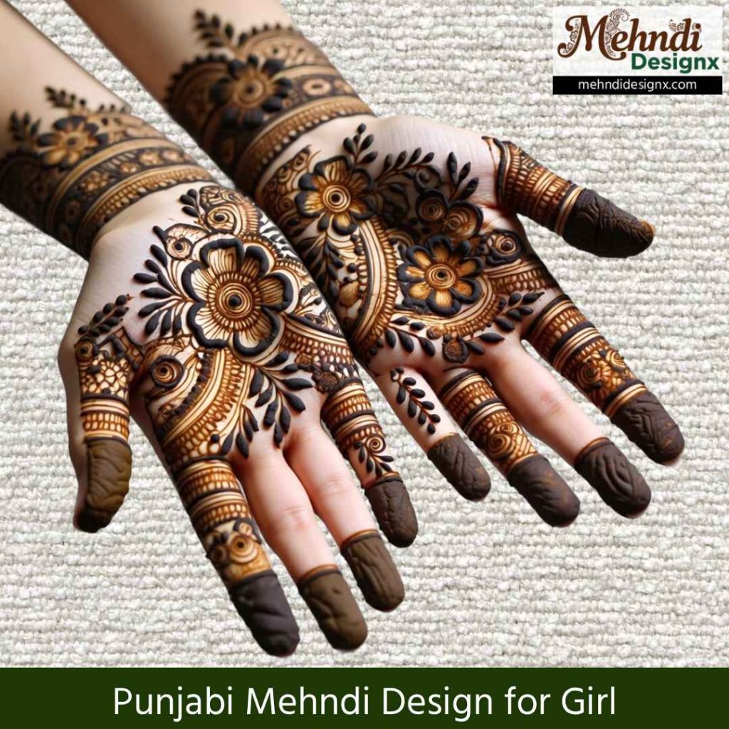 Punjabi Mehndi Design for Girl