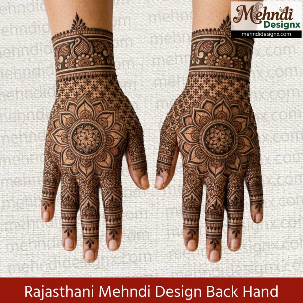Rajasthani Mehndi Design Back Hand