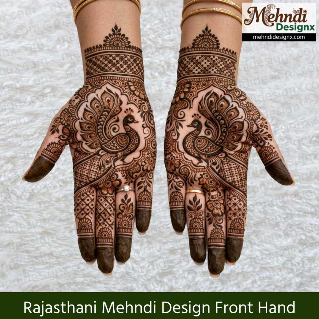 Rajasthani Mehndi Design Front Hand