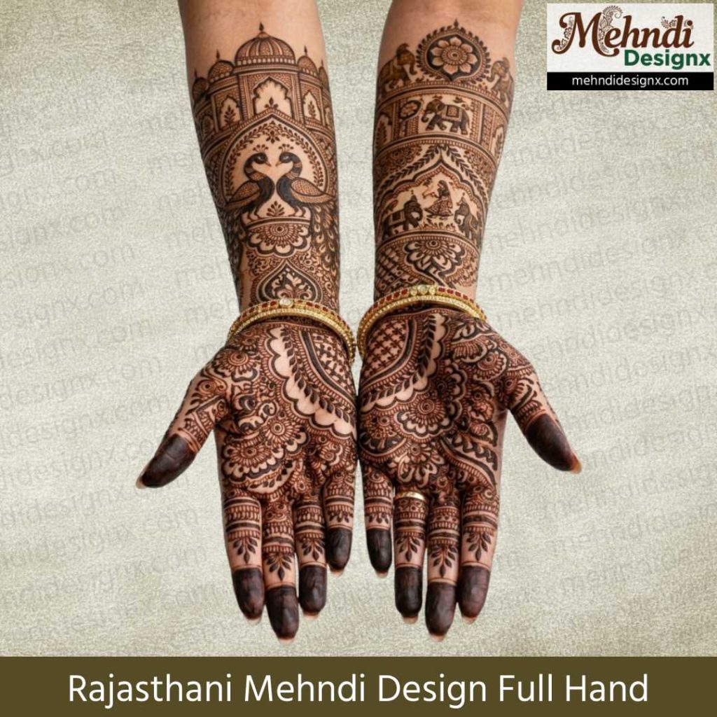 Rajasthani Mehndi Design Full Hand
