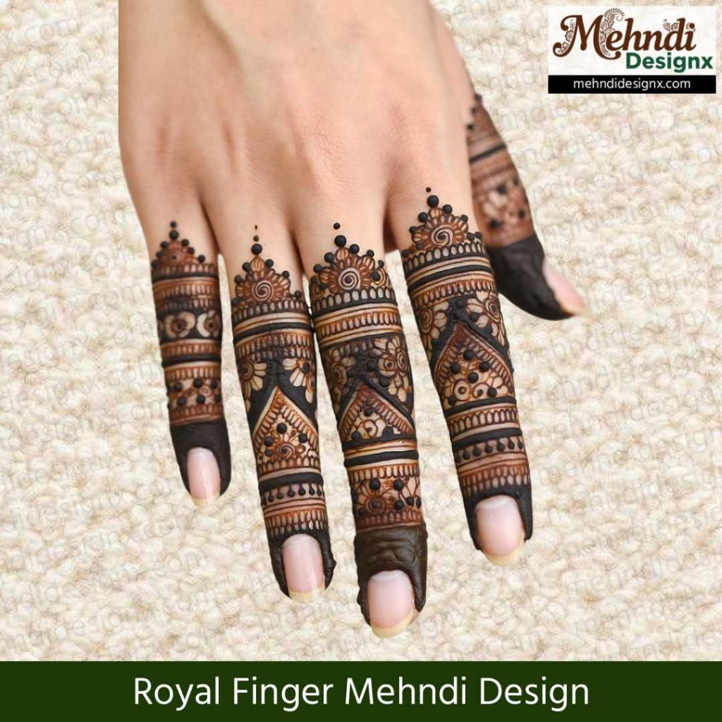 Royal Finger Mehndi Design