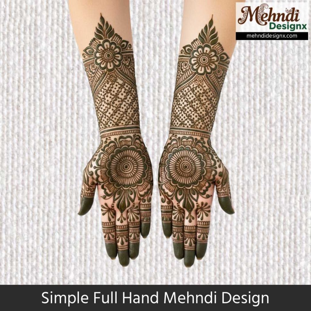 Simple Full Hand Mehndi Design