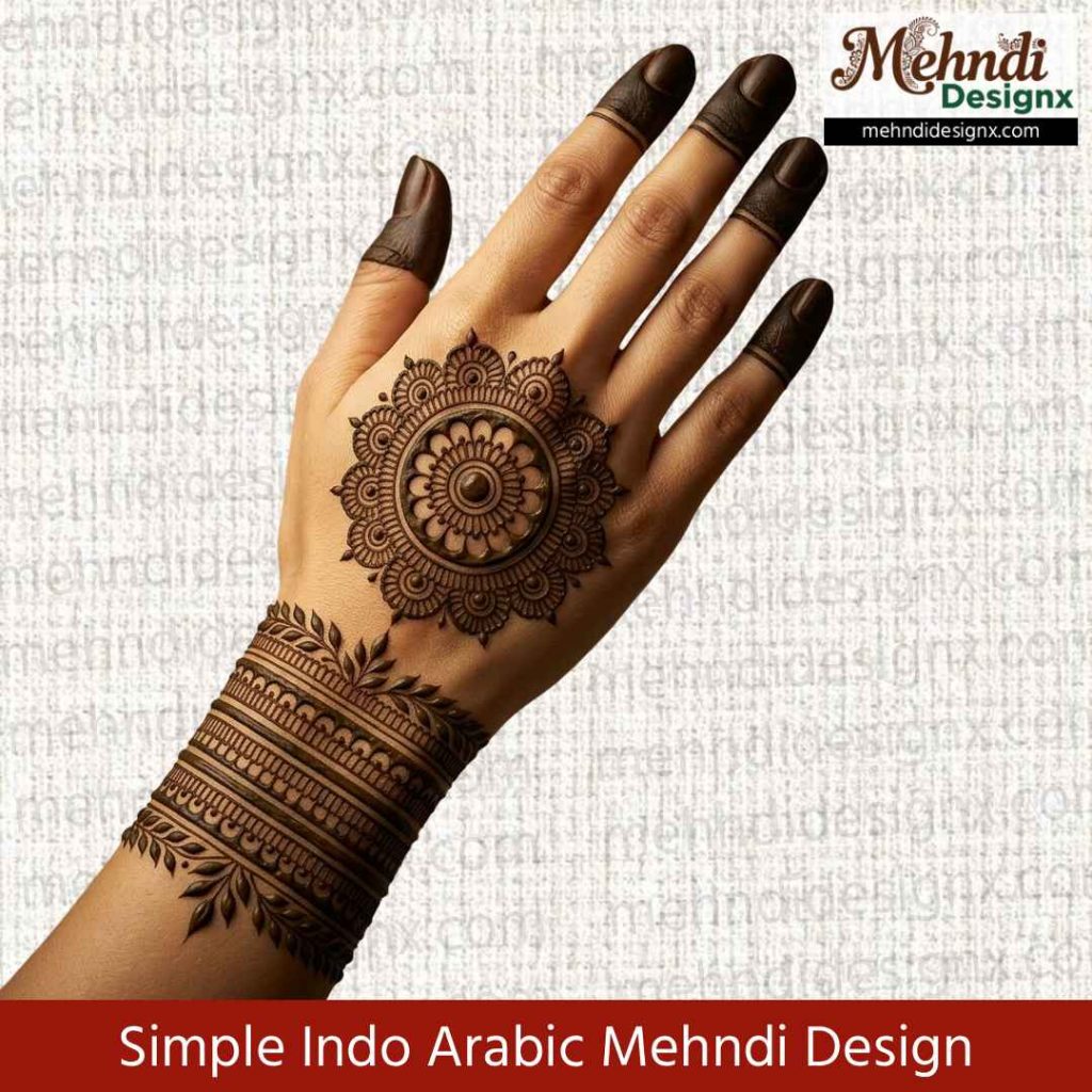 Simple Indo Arabic Mehndi Design